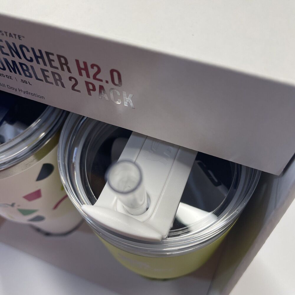Stanley 2 Pack 20 oz Stainless Steel H2.0 Flowstate Quencher Tumbler Abstract - Picture 11 of 12